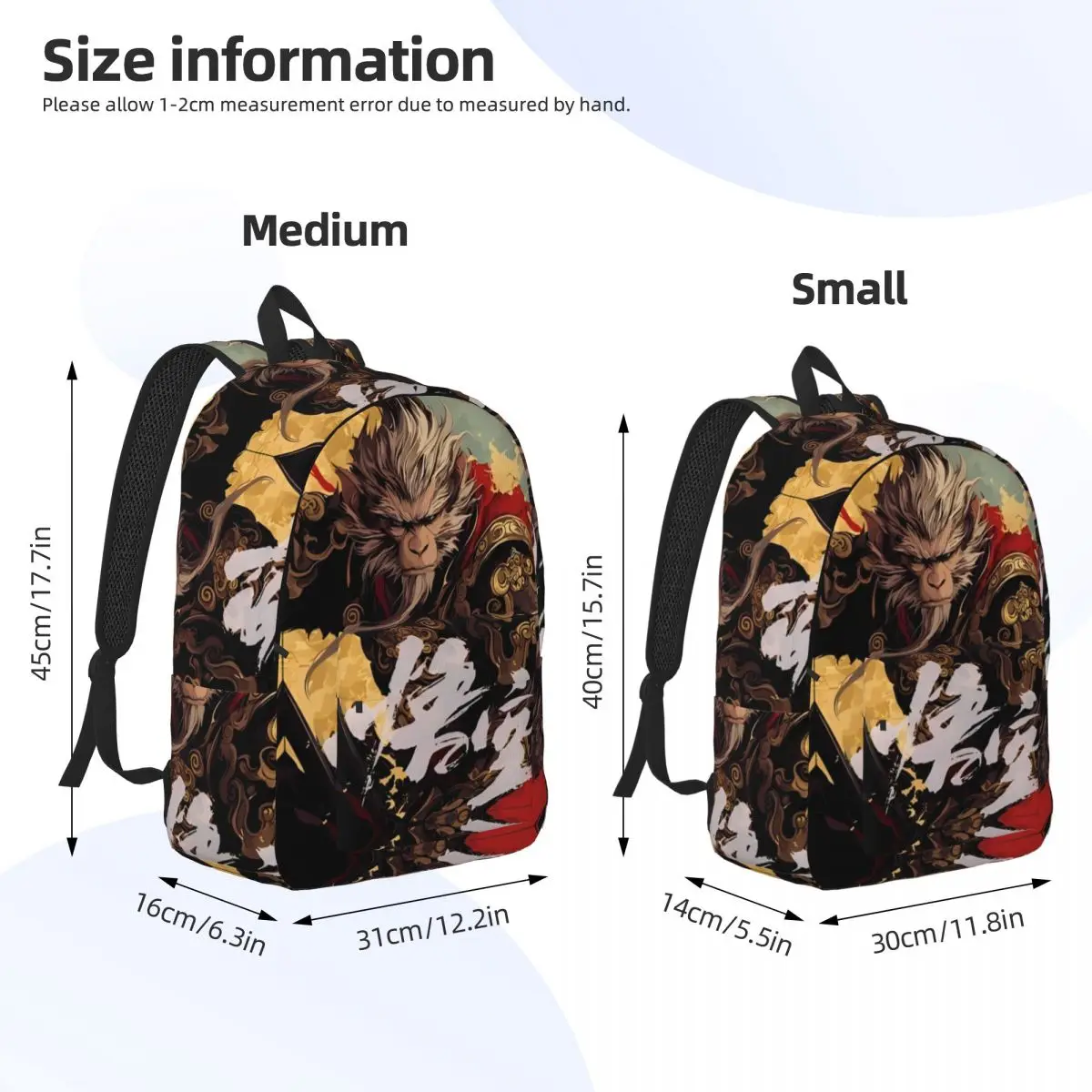 Black Myth Wukong videogioco moda zaino regalo liceo Business divertente gioco Daypack per uomo donna borsa a tracolla College