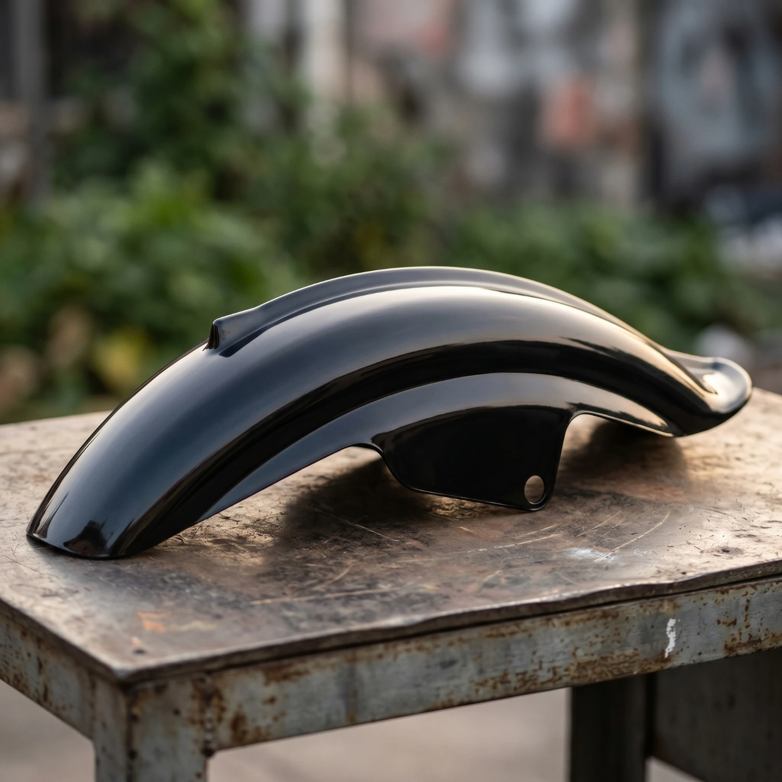 Vintage Motorcycle Rear Mudguard Glossy Motorcycle Rear Mudguard ABS Plastic Rear Mudguard Short Rear Cover Curved
