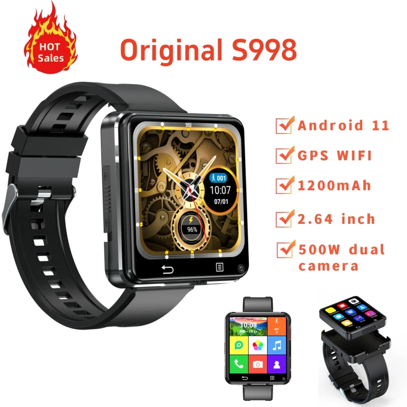 

S998 4G Smartwatch 2025 Watches FOR Men Women With Bluetooth WIFI Android 11 SIM Waterproof Camera Outdoor smartwatch For XIAOMI