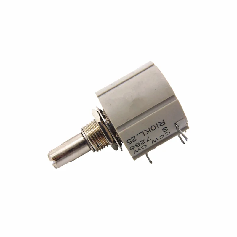 1PCS Multi-coil Wire Wound Potentiometer 7286 R1K R2K R5K R10K L.25 Ten-Turn CCW CW S 7276