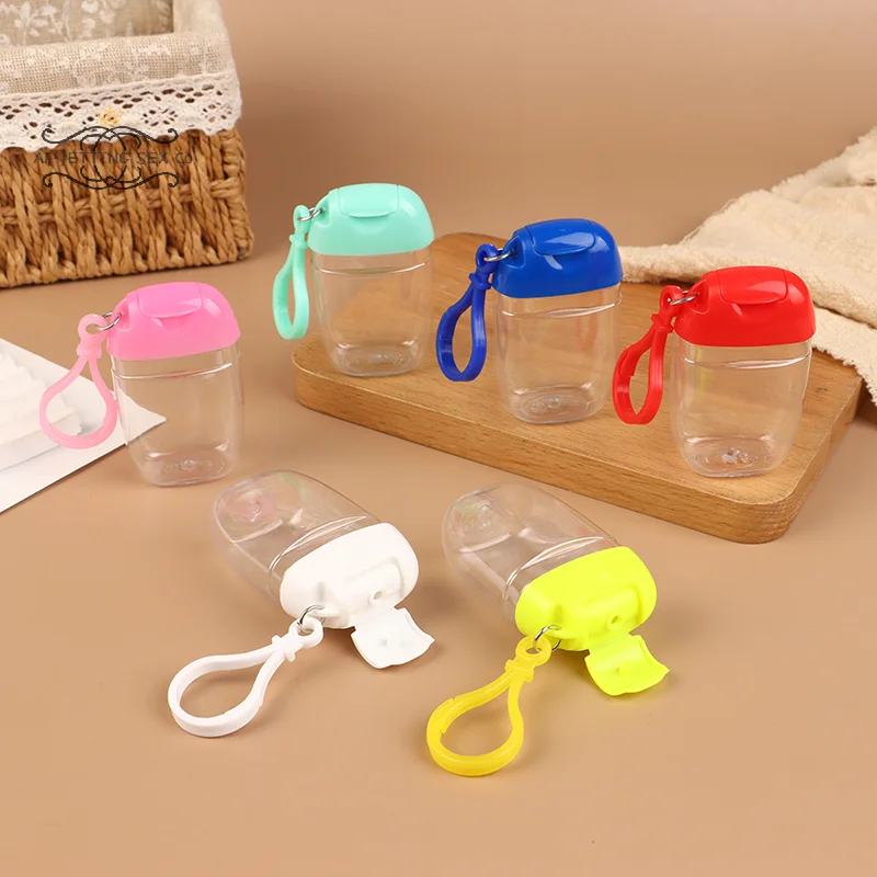 30ML Mini Soap Dispenser Container Portable Refillable Bottles With Hook Hand Sanitizer Alcohol Cosmetics Container Outdoor