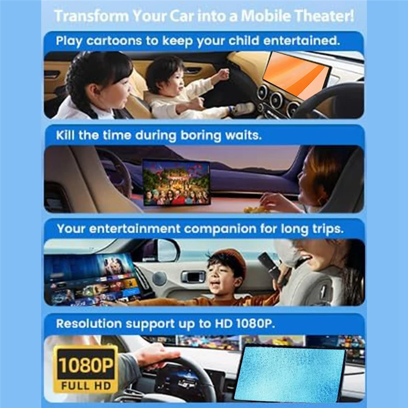 【المنتجات الأكثر مبيعًا】محول تلفزيون السيارة-محول Carplay السلكي المتوافق لعصا تلفزيون النار، محول سيارة عالي الدقة لـ Video/Gaming Str