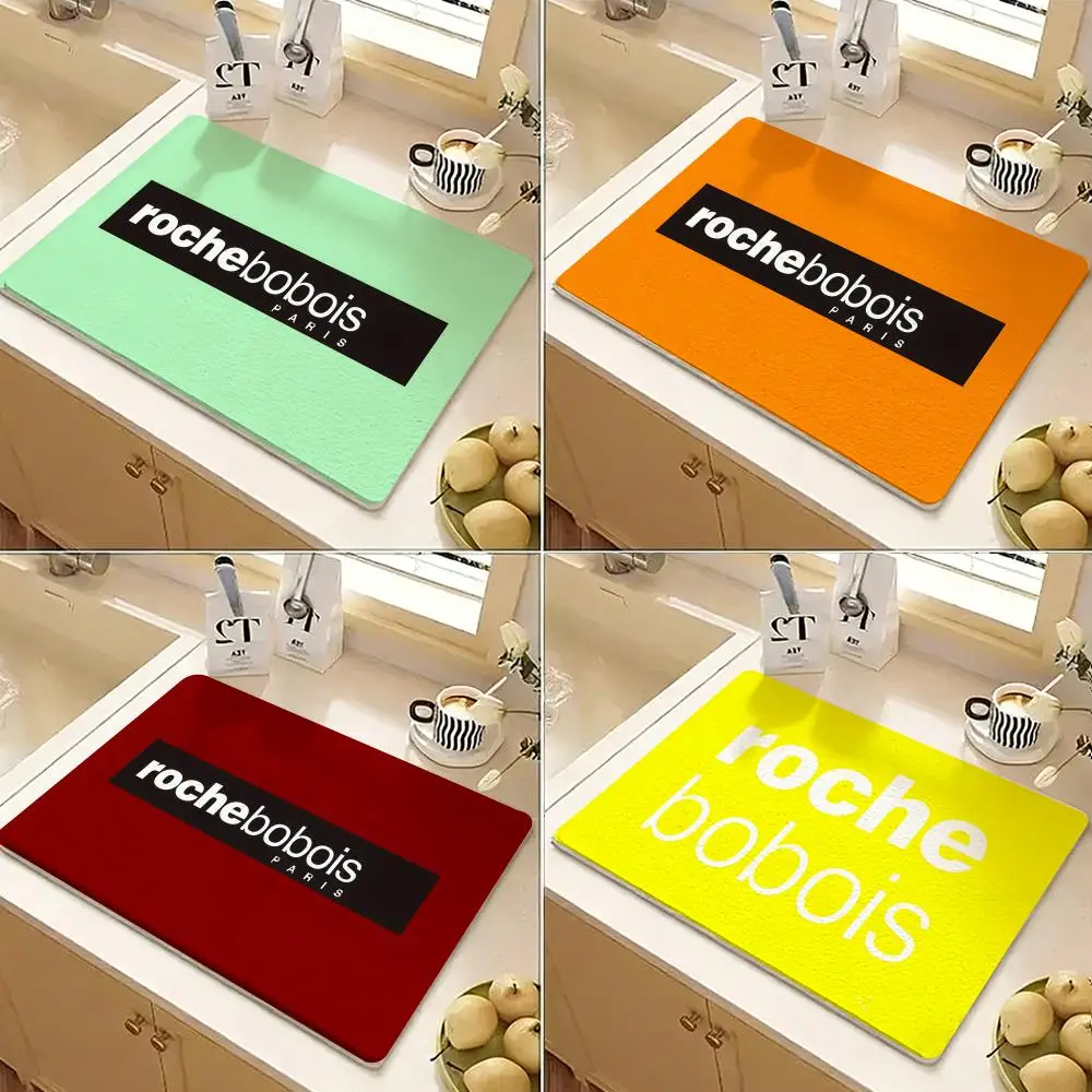 Tapis de sol R-R-Roche Fashion B-Bobois en diatomite, séchage rapide, résistant aux odeurs, antidérapant, pour salle de bain et cuisine