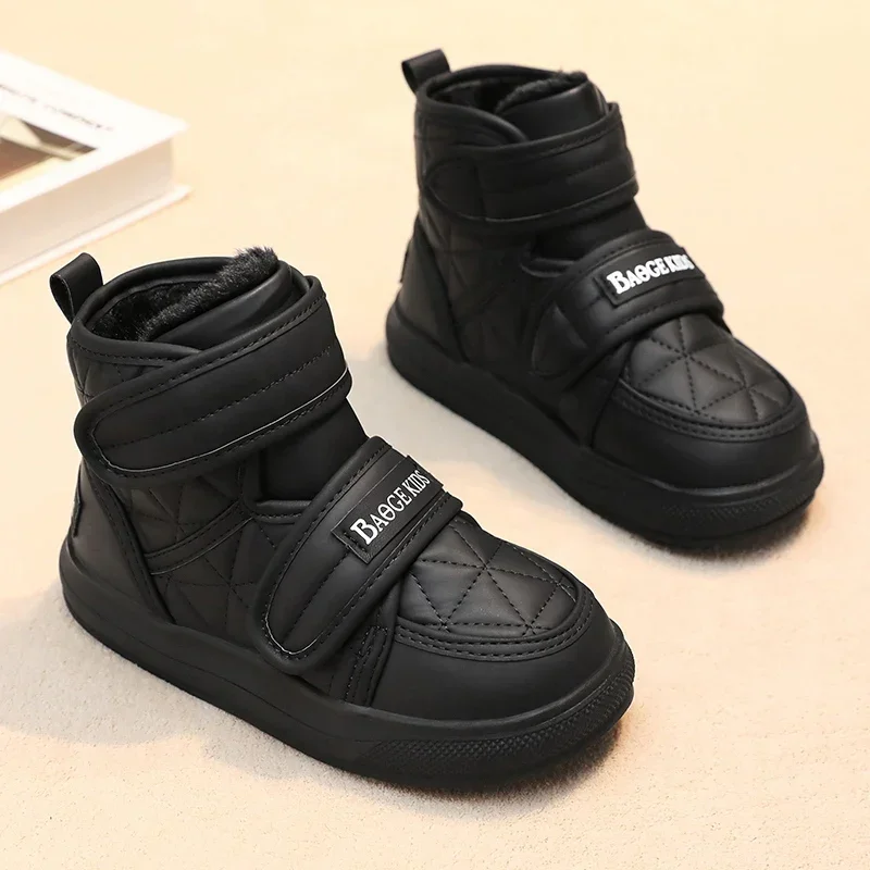 Hot Children Snow Boots Velvet and Thickening Warm Shoes Girls Boys Boot  Winter Soft and Comfortable Wear-resistant Cotton Shoe