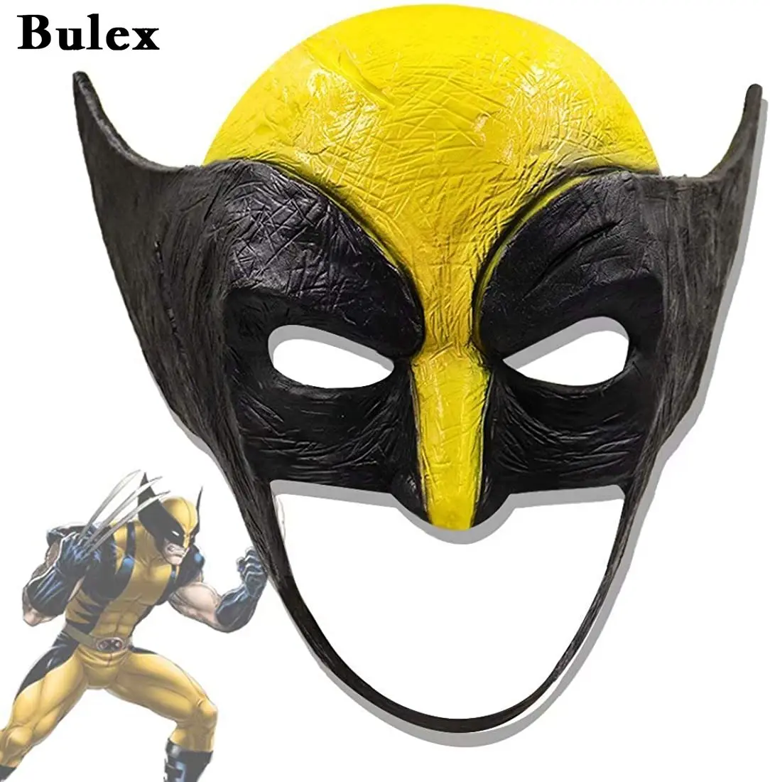 Masque Bulex Wolverine pour adultes, demi-masque en latex James Howlett, cosplay de film, accessoires de costume d\'Halloween, haute qualité