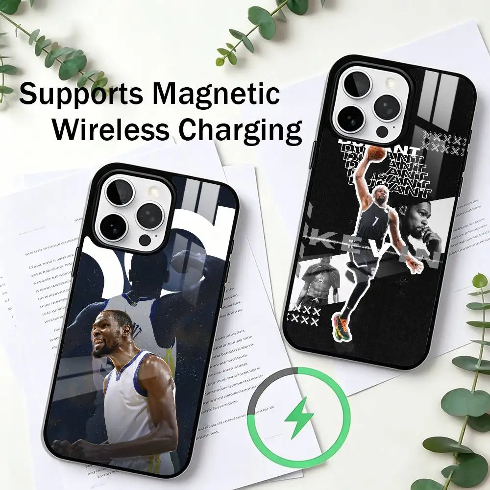 Kevin Durant Player No7 Gift Phone Case For iPhone17,16,15,14,13,12,11 Plus,Pro Compatible with magnetic wireless charging