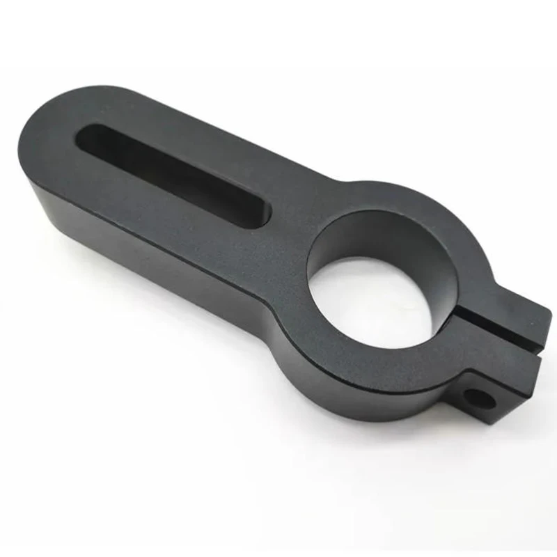 

customized Cnc Machining Parts Aluminum Alloy CNC Machined Black Anodized Clamp Mount Bracket / Adjustable Clamping Component