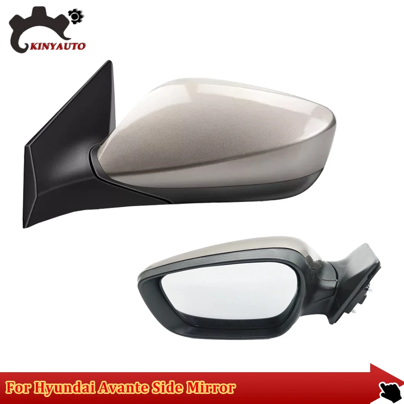 

For Hyundai Avante 12-16 Side External Rearview Rear view Mirror Assembly Assy INCL Lens Signal Light Shell Frame Cover Holder