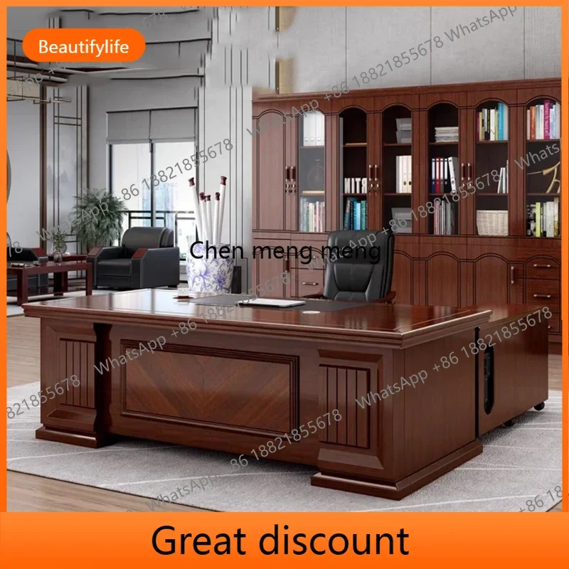 

D53 Nordic European Office Desk Modern Wooden Study Computer Office Desk Decoration Crafts Aesthetic Scrivania Trendy Furniture
