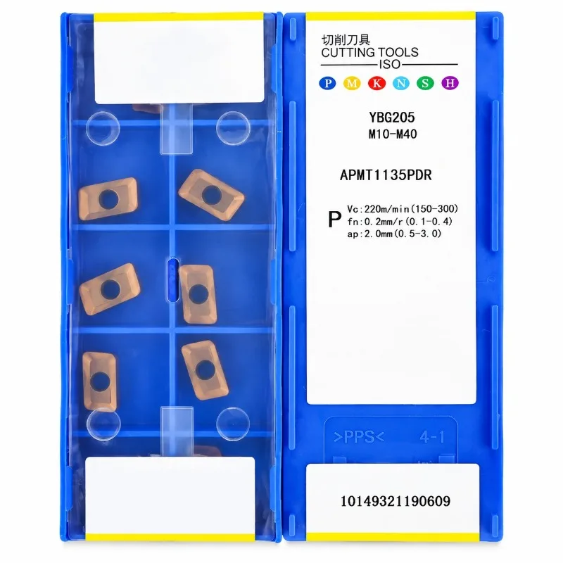 APMT1135PDR APMT160408PDER YBG202 YBG205 YBG302 Carbide Inserts APMT1135/APMT1604 Milling Cutter CNC Machine Tool