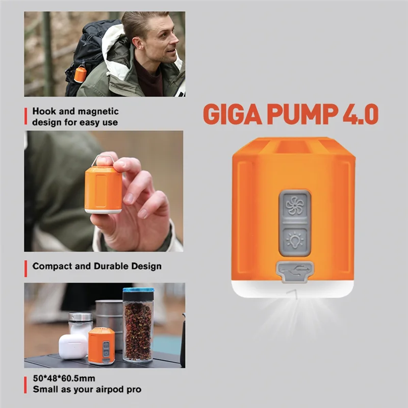CJSD-Vacuum Pump For Mattress& Air Bed Portable Electric Inflator Mini Air Pump For Outdoor Camping For Hiking/Swimming Ring