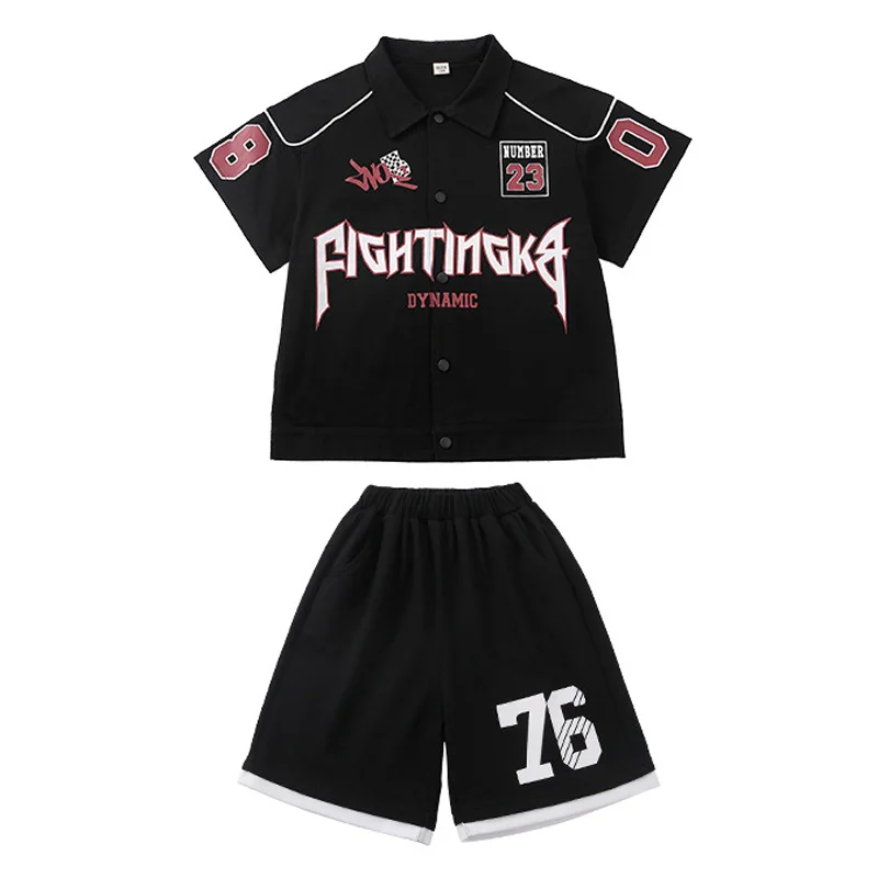 Kids Performance Costume Stage Outfit for Hiphop Dance Clothing Boys Girls Jazz Breaking Streetdance Costume