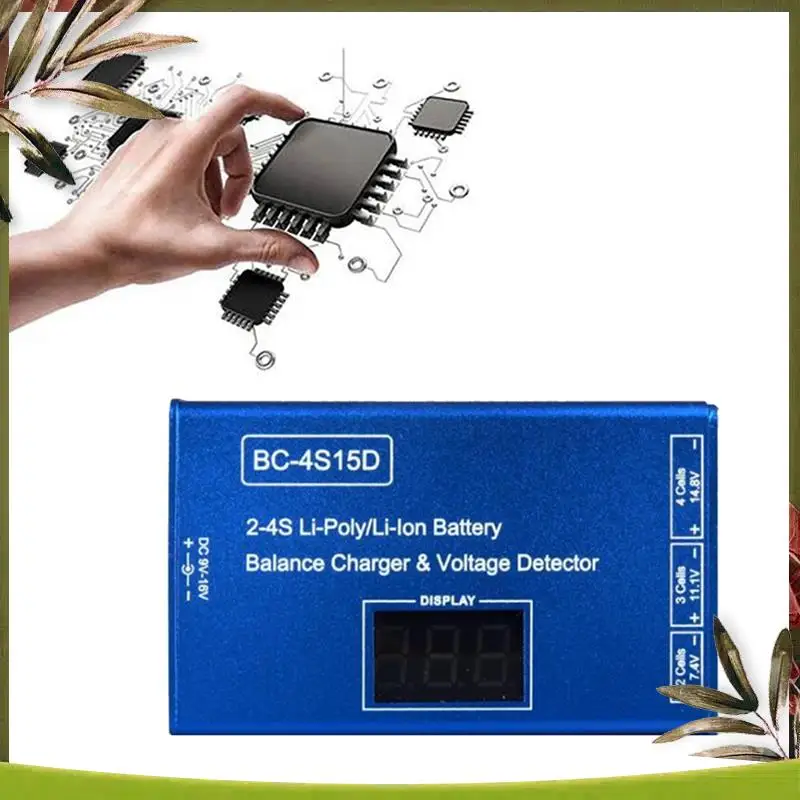 

New-BC-4S15D Battery Lipo Li- Balance Charger Voltage Detector LCD Digital Display Balance Charger For RC Battery Durable EU