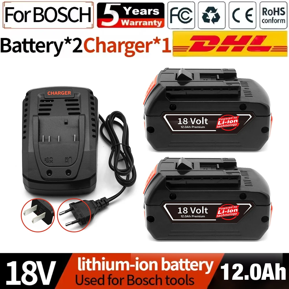 

NEW 18V 12000mAh Ersatz Batterie für Bosch 18V Professionelle System Cordless Werkzeuge BAT609 BAT618 GBA18V80 21700 Zelle