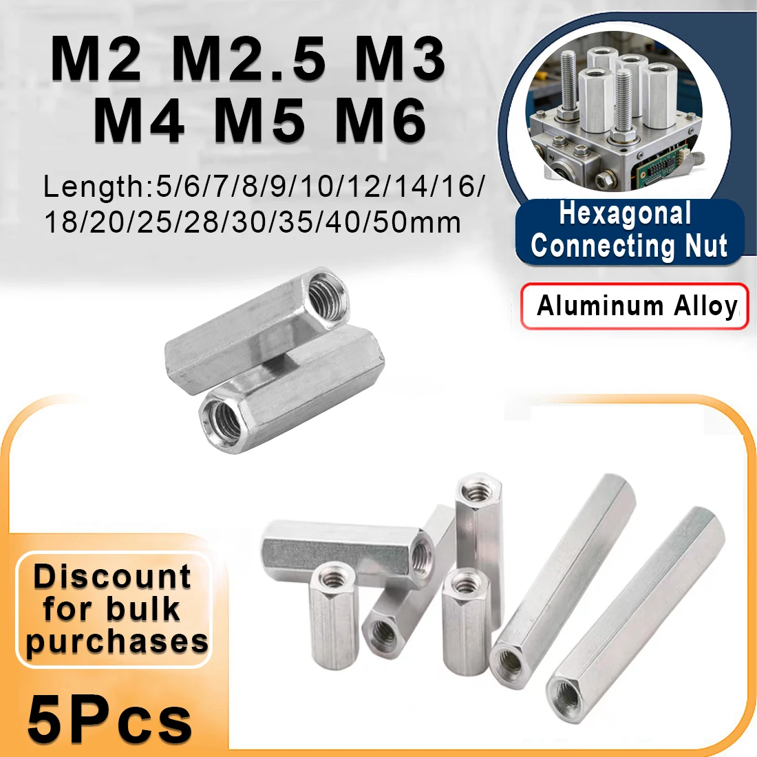 

M2 M2.5 M3 M4 M5 M6 Hex Column Pillars Aluminum Alloy Motherboard Standoffs Hexagonal Board Rack Spacing Screw Bolts Spacer