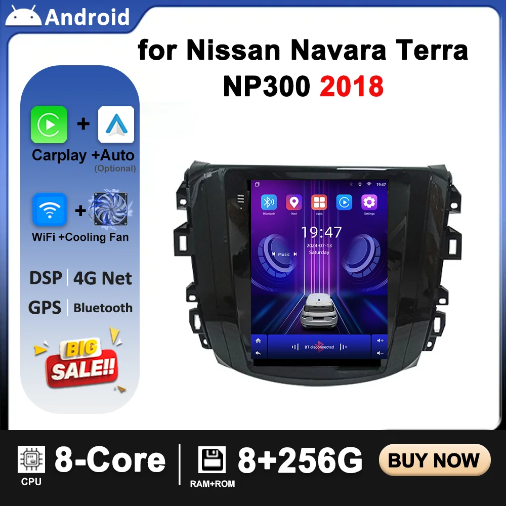 

9.7 Inch Android OS For Nissan Navara Terra NP300 2018 Car Radio Auto Multimedia Player GPS Wireless Carplay DSP WIFI No 2 din