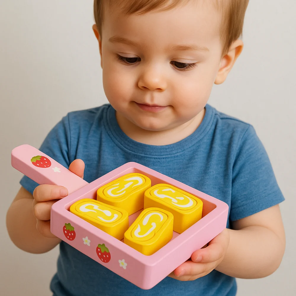 Wooden Simulation Food Toys Cooking Role Play Montessori Tteokbokki Model Toys Miniature Interactive Kitchen Pretend Toy