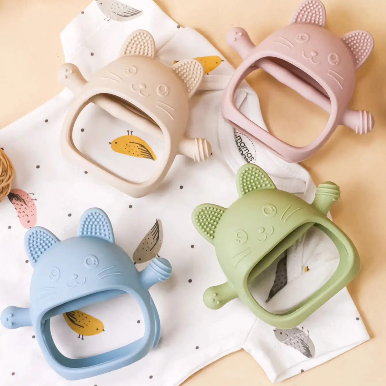 TYRY.HU, 1 Uds., juguete de silicona para bebés, juguetes para moler los dientes, guantes de conejo, juguete para la dentición, juguetes para la dentición para niños, palo Molar para recién nacidos, regalos para bebés
