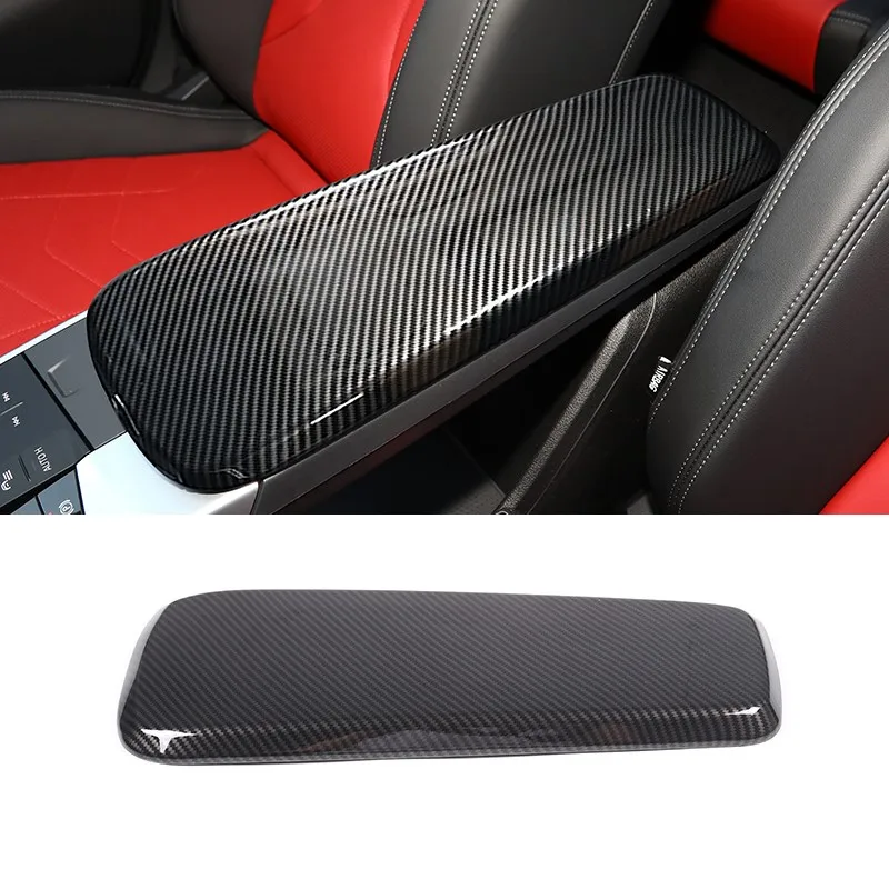 

Car Accessories Console Central Armrest Storage Box Panel Cover Decoration For BMW X1 U11 2023 2024 Carbon Fiber Color Sticker