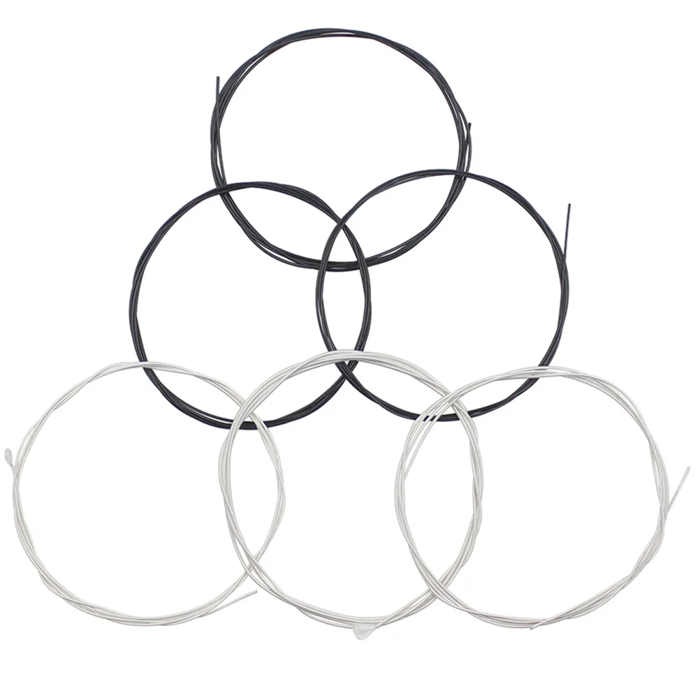 

6pcs Classical Guitar Strings Black White Nylon Light Strings Durable Practical Standard Tension Beautiful Sound Acoustic