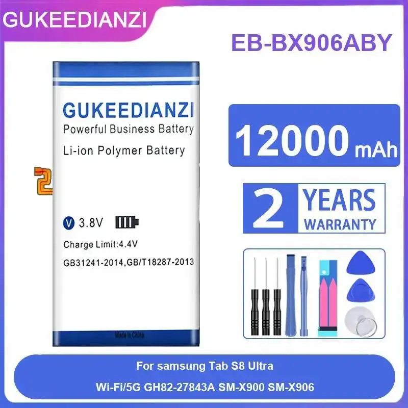 Tablet Battery EB-BX906ABY 12000mAh For Samsung Tab S8 Ultra WI-FI 5G GH82-27843A SM-X900 SM-X906