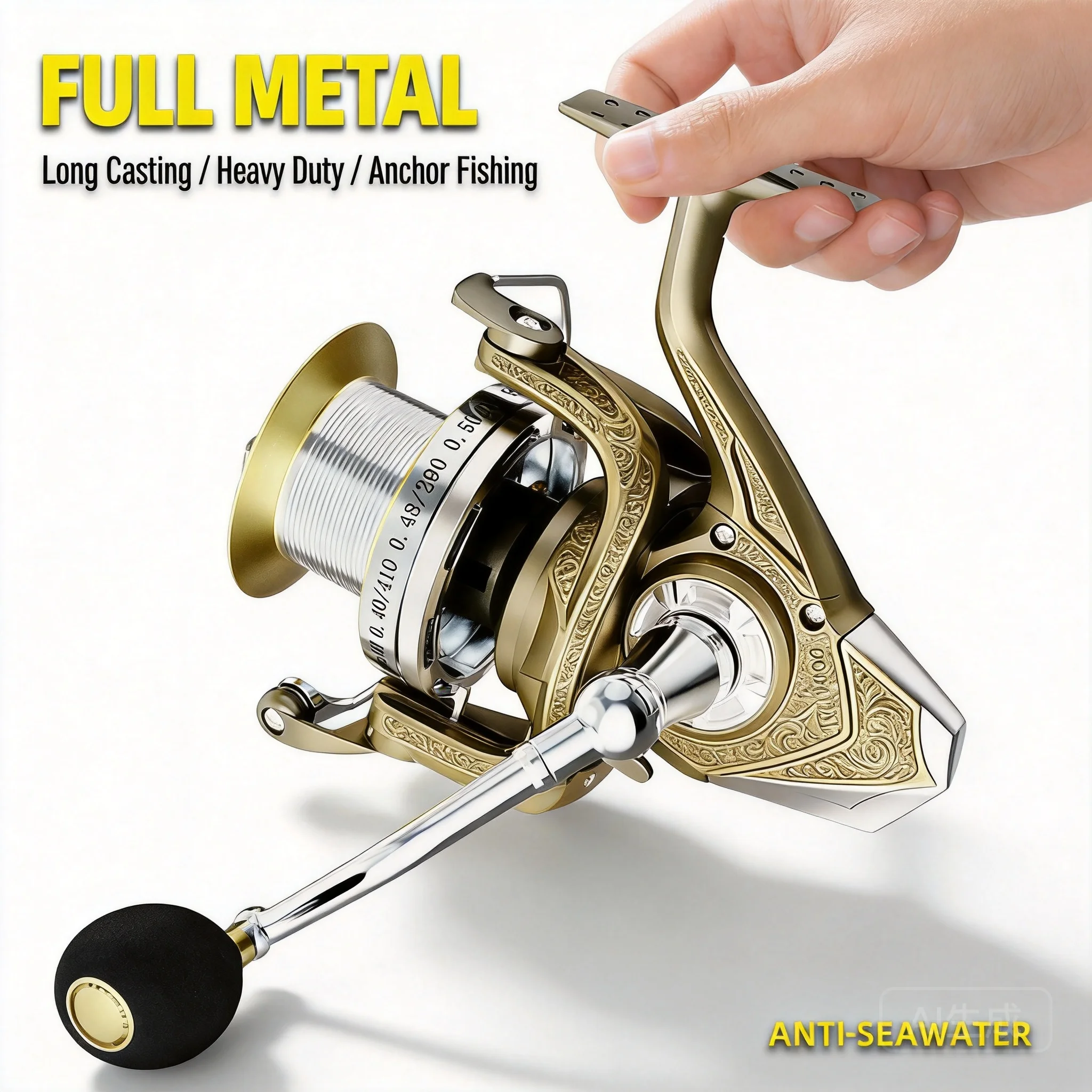 Surf Reel - Mulinello da Spinning Full Metal Long