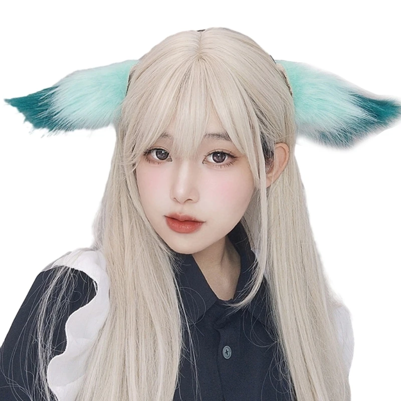 

Handmade Anime Cosplay Props Wolf-Ears Halloween Party Role Playing Headband DXAA