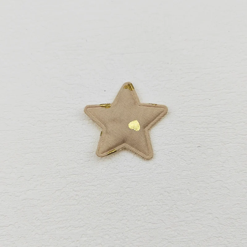 60 Stück, 3,3 cm, niedliche, goldfarbene Herz-, Punkte- und Sternapplikationen mit Polsterung für Kinder-Haarreifen, Haarspangen, Accessoires, Hüte und zur Dekoration. – Detail 9