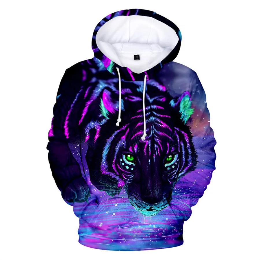 Brand Fashion Autumn Hoodies Premium Tiger Skin 3D Printed Mens Sweatshirt Unisex Pullover Casual Jacket