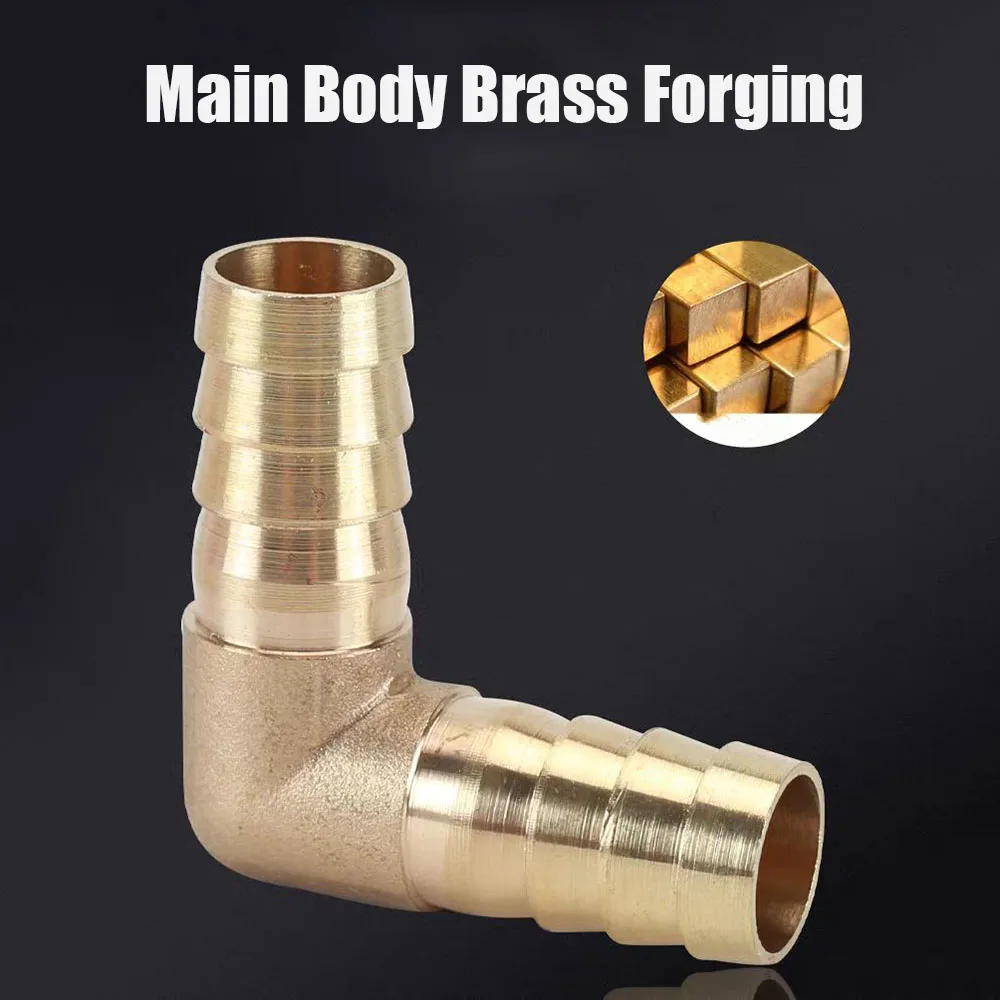 

4 5 6 8 10 12 14 16 19 25mm Hose Hook Joint Can Be Reused, Straight Through Joint 90 Degree Elbow Adapter Copper Pipe Joint Fuel