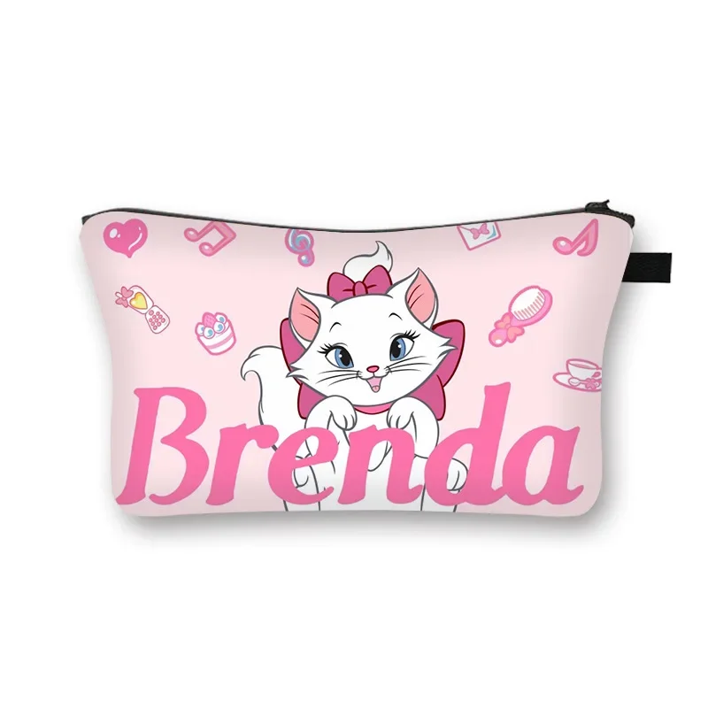 Disney Marie Cat Cosmetic Bag Cartoon Figure Marie Kawaii Large Capacity Travel Storage Bag Women\'s MakeUp Washing Bag Kids Gift