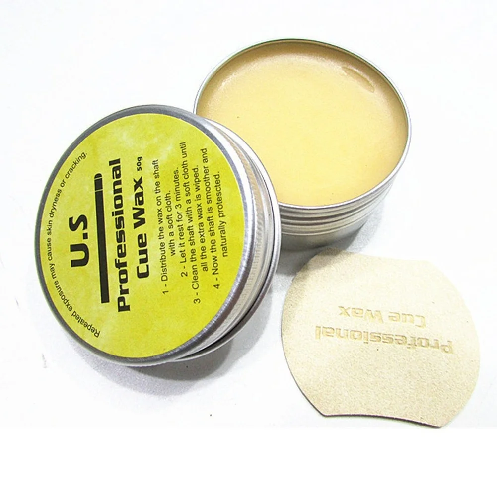 Yellow Cue Wax Quick Drying Formula Protective Layer Compact Packaging For Billiards Games For Billiard Shafts