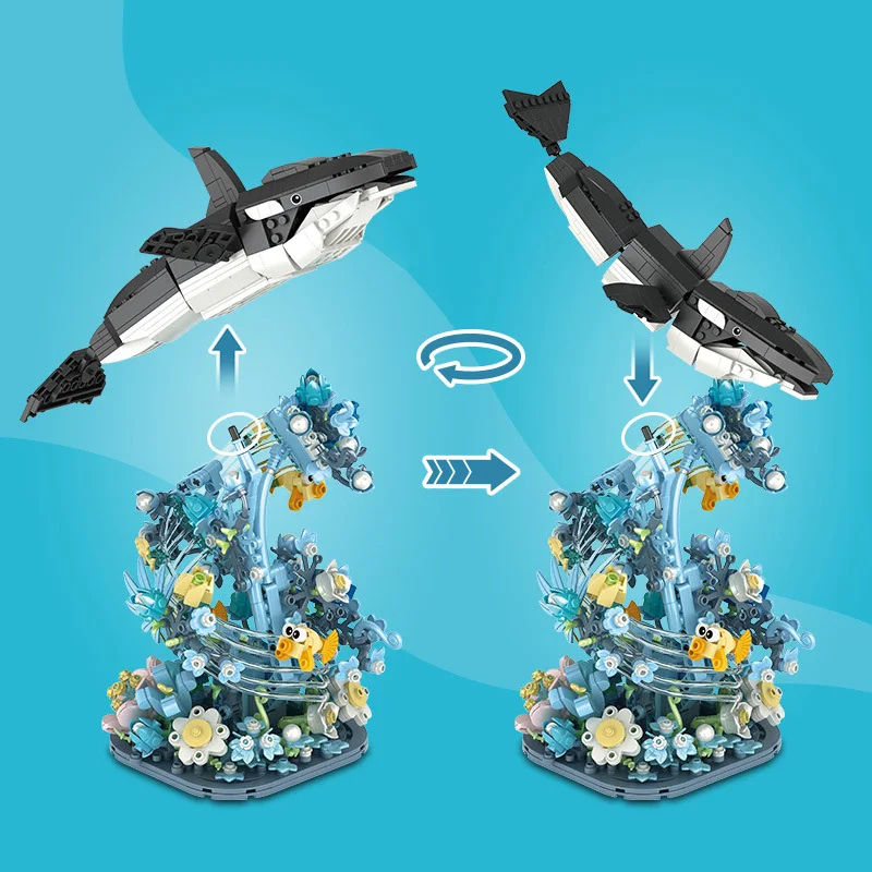 

Конструктор Idea Animals: Модель Косатки (Орка) — Развивающий набор для сборки из строительных блоков, коллекция для подарков