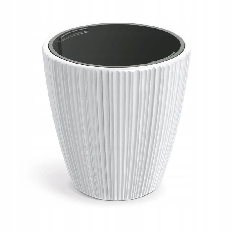 Bloempot Plastic Raffle Cover Cartridge Wit 23,9 cm Oro