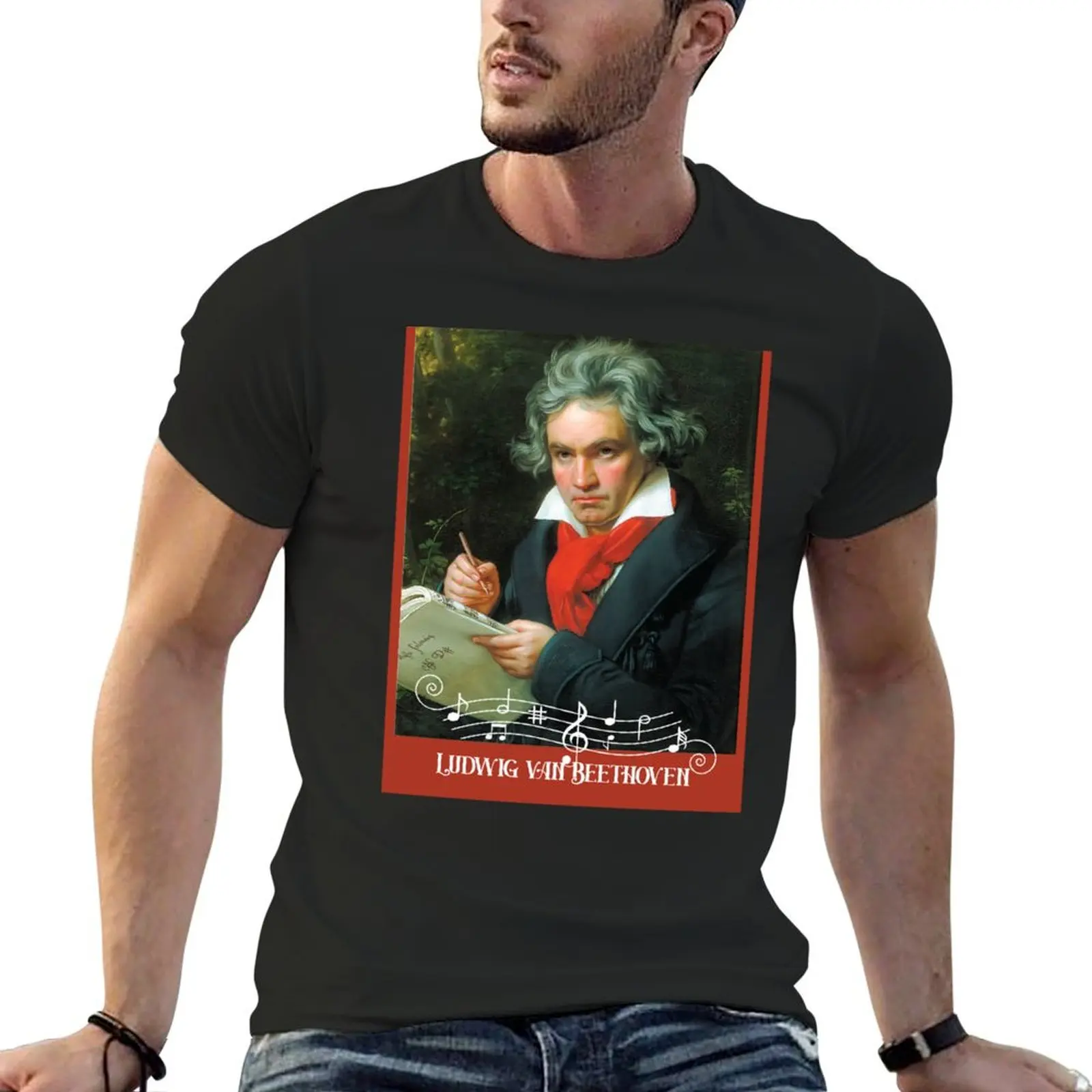 

Ludwig Van Beethoven T-Shirt customs graphics oversized t shirt kawaii clothes mens workout shirts