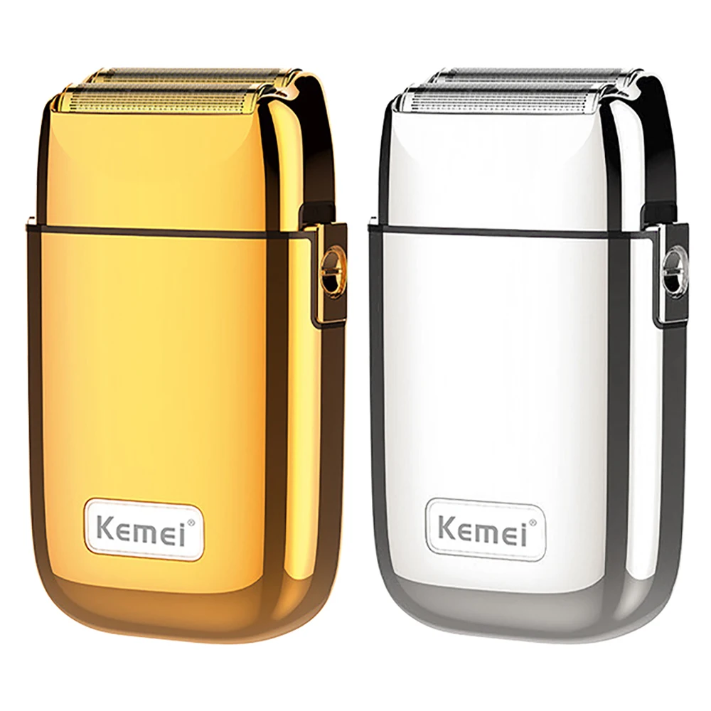 Kemei เครื่องโกนหนวดไฟฟ้าสำหรับผู้ชาย, เครื่องโกนหนวดไฟฟ้าทำจากโลหะแบบเต็มรูปแบบ Tx1สามารถชาร์จไฟได้