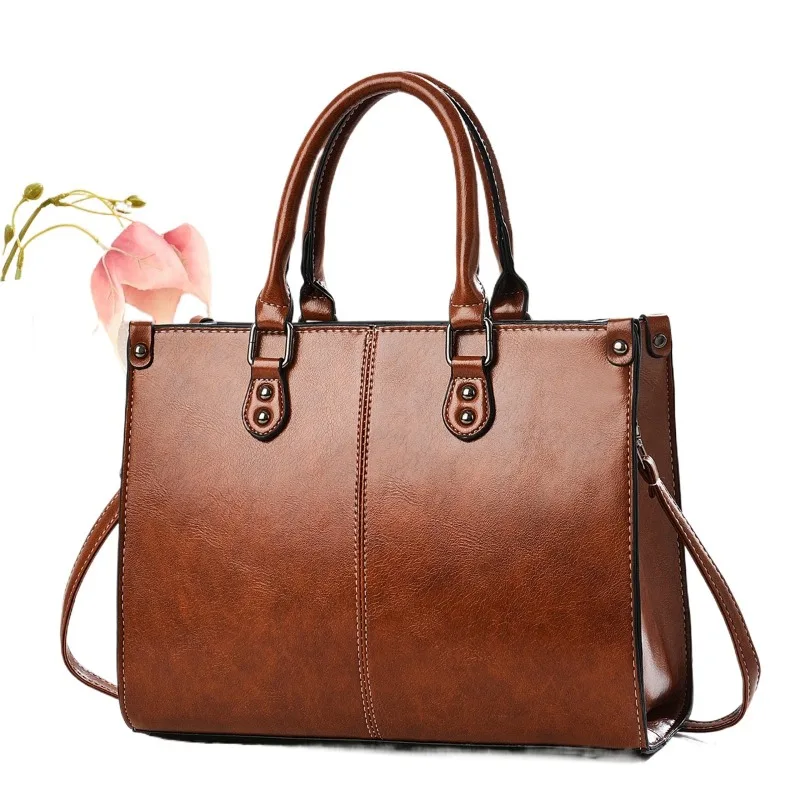 

Women's Crossbody Bag, Fashionable Office Shopping Single Shoulder Tote Bag, Daily Handheld Briefcase