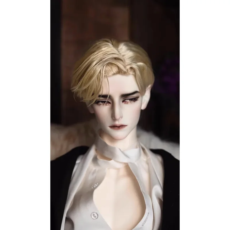 La parrucca della bambola BJD è adatta per 1/3 di zio, seta ad alta temperatura, acconciatura modificata a mano, separazione laterale dei capelli, tutto ragazzo