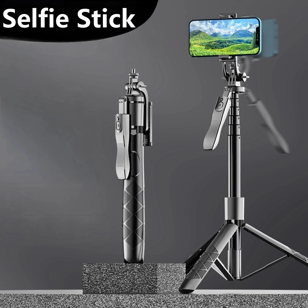 1530mm Wireless Selfie Stick Tripod Stand Foldable Monopod With Led Light For Smartphones Balance Steady Shooting Live