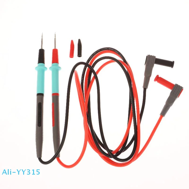 【Y】Lengthening 1000V 25A Silicone Test Lead High-precision Measurement Multimeter Probe Test Pin Wire Pen Alligator 1 Pairs