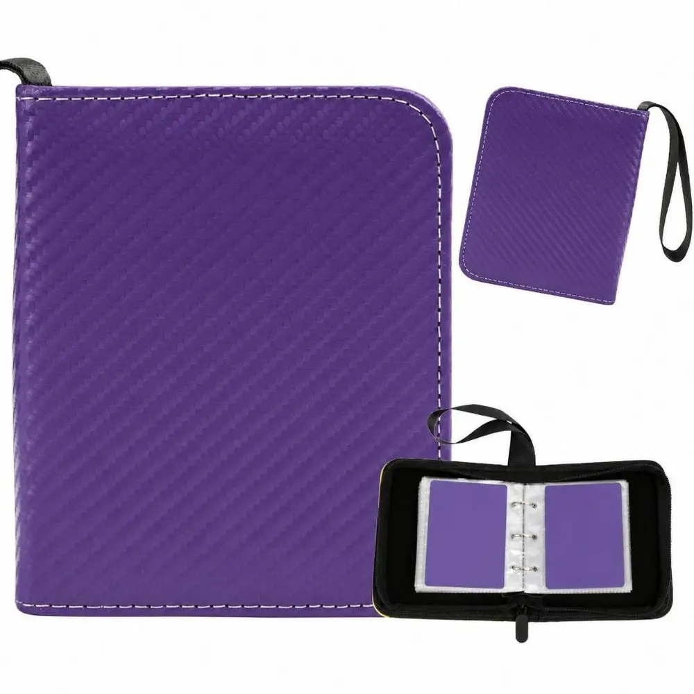 Gifts 40Pages Trading Card Album Diamond Leather PU Leather Trading Card Binder Durable Mini Card Binder Card Collection
