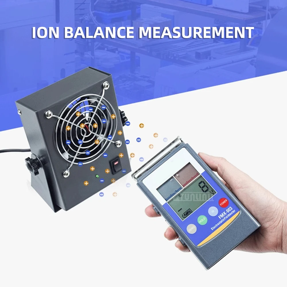 Detector de eletricidade estática de superfície, ventilador de íon, instrumento de medição portátil, testador de eletricidade estática para oficinas e fábricas