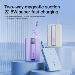 10000mAh Original Powerbank With Cable Magnetic Power Bank Wireless Fast Charger For iPhone Backup Battery For Magsafe with Gift