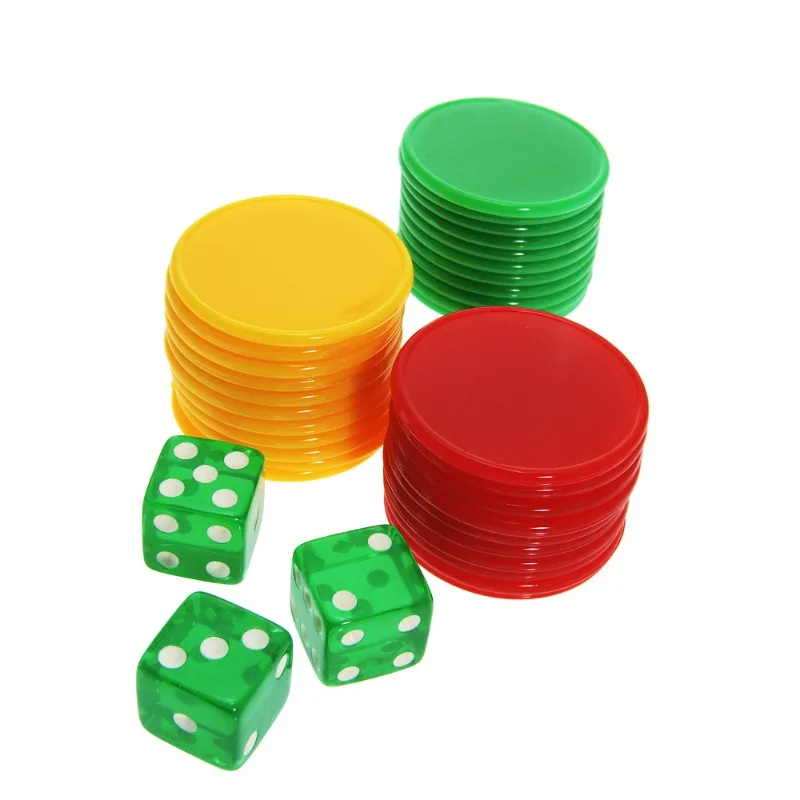 

Трансграничная поставка из 30 фишек и 3 забавных игровых кубиков