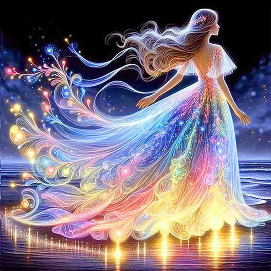 الماس اللوحة شاطئ البحر مساء اللباس الحفر الكامل جولة الاكريليك الراين غير المؤطرة ديكور جدران المنزل مكتب هدية شخصية