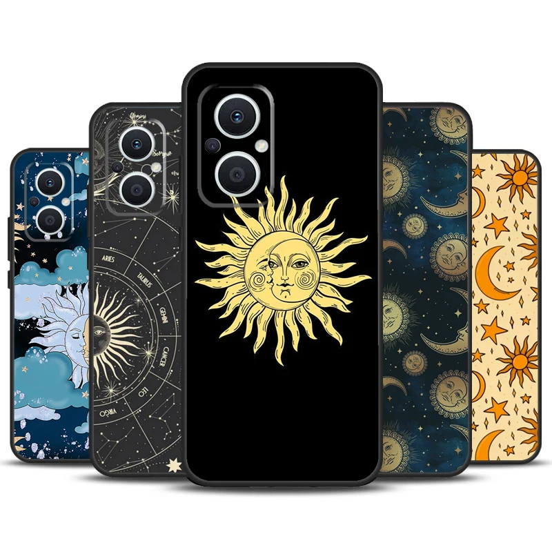 Sun Moons Star Signs Celestial Funda For OPPO Reno 10 Pro 8 4 5 6 7 Lite 8T 4Z 5Z OPPO Find X5 Pro X3 X2 Neo X6 Pro Case