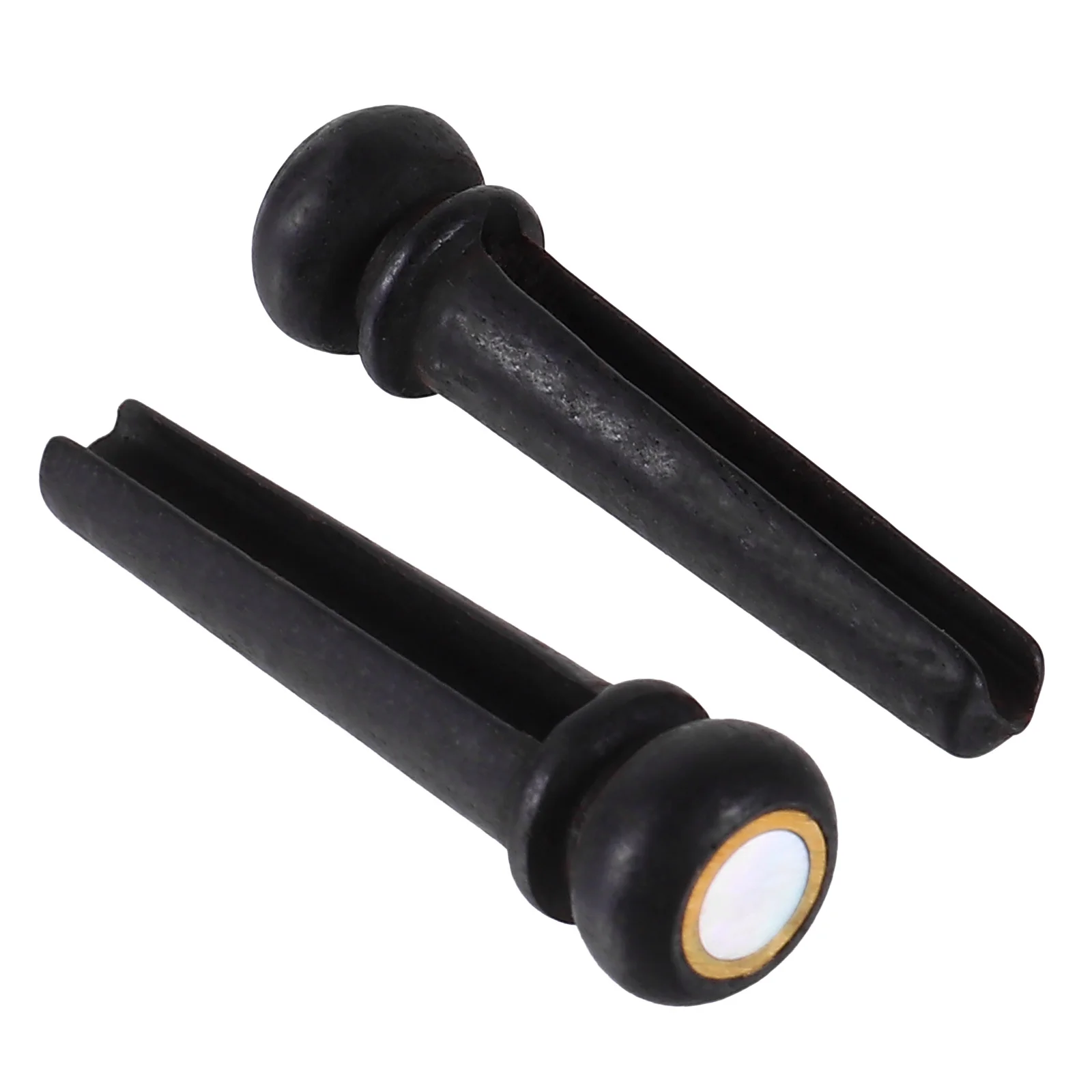 

2Pcs Ebony Pins Shell Inlay for Acoustic Guitars Replacement String Guitar Bridge Pin Studs Wooden Pegs Enhance Sound