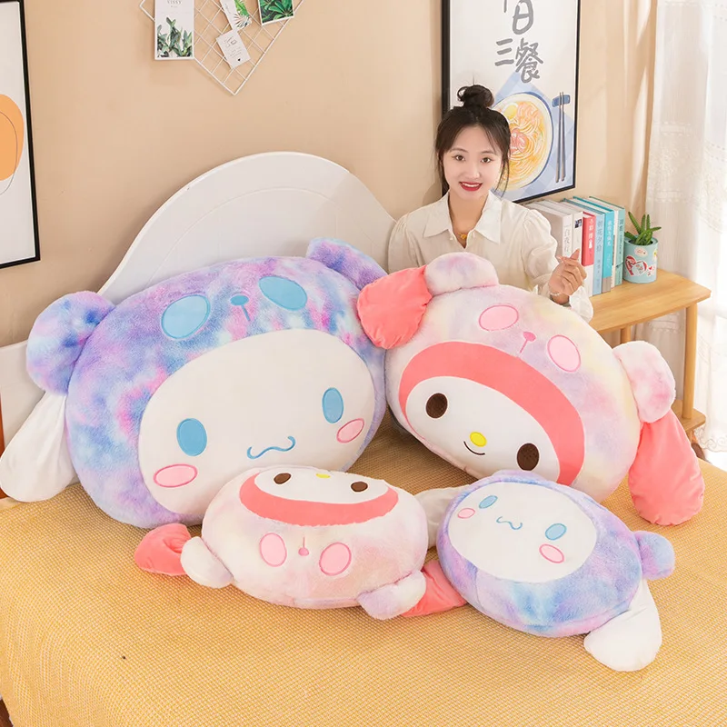 Kawaii Stuffed Plush Toy Kitty Cat Soft Pillow Illusionary Colored Long Eared Dog Doll Bed Sofa Cushion Birthday Gift for Girl