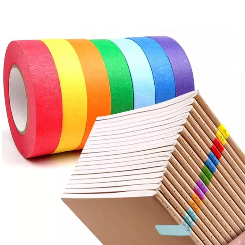 الملونة اوريغامي قوس قزح الفنان الشريط الأطفال DIY الحرف الزخرفية ملصقات ألعاب تعليمية شريط ورقي للزينة  #2