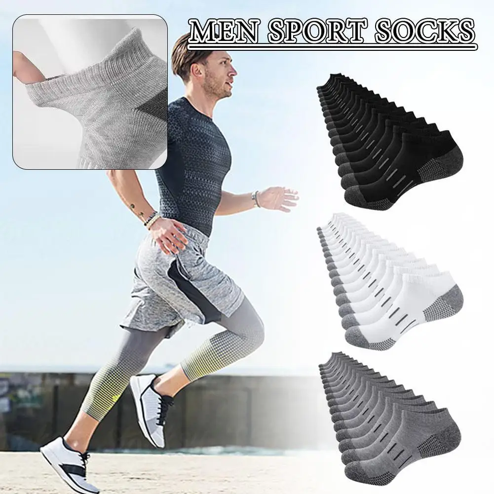 

1 Pair Lot Men Sport Socks Breathable Outdoor Running buffer thickenBasketball Socks Cotton Training Short Tube Socks For Men